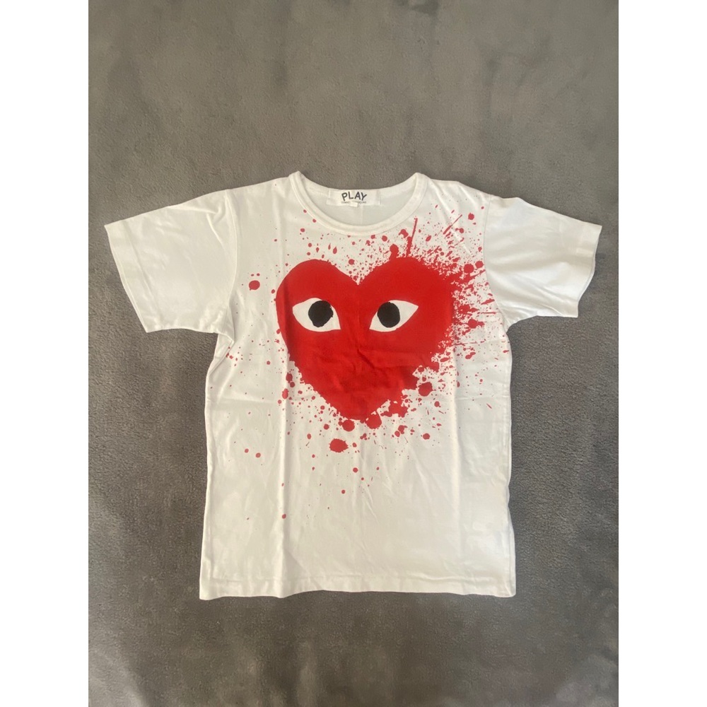 Comme des garçons CDG Heart Splatter Shirt White Size Small